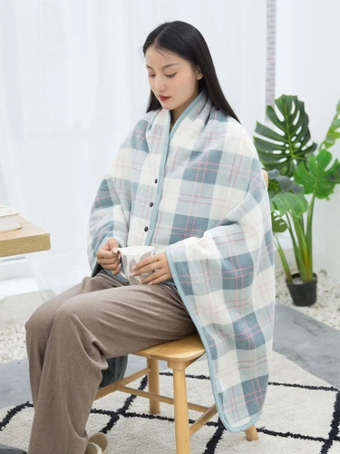 Shawls Lattice Wrap Cape Nap Cloak Blanket Gift Soft Warm Shawl Flannel Blanket - Picture 11 of 32