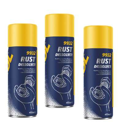 3x450ml MANNOL Rostlöser Molybdän Multifunktionsöl Kriechöl Rostentferner 9932