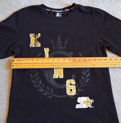 STARTER CK T-shirt Men's black Short sleeve Size Small Streetwear Tee FLAWED - Picture 5 of 8