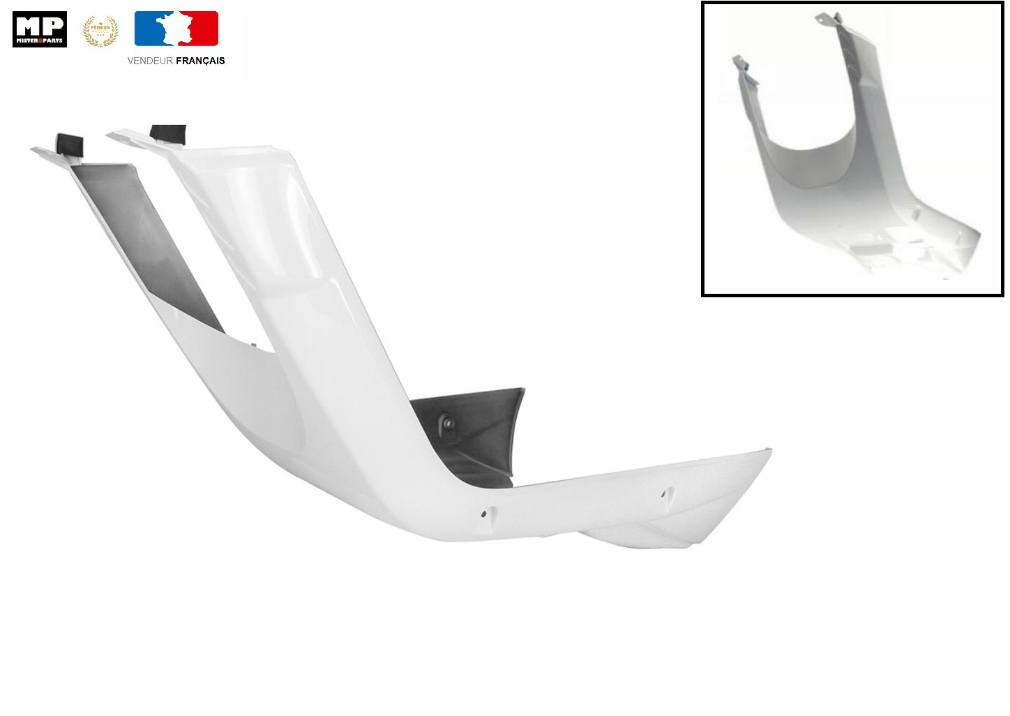 Cache chassis inferieur blanc pour scooter Booster Spirit 2004-2019