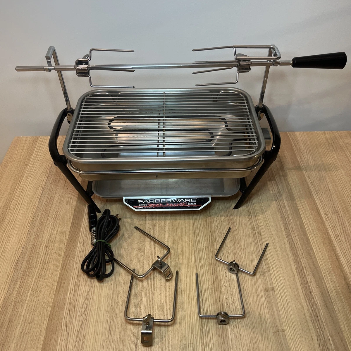 Farberware 450 A Open Hearth Smokeless Electric Broiler Rotisserie no motor