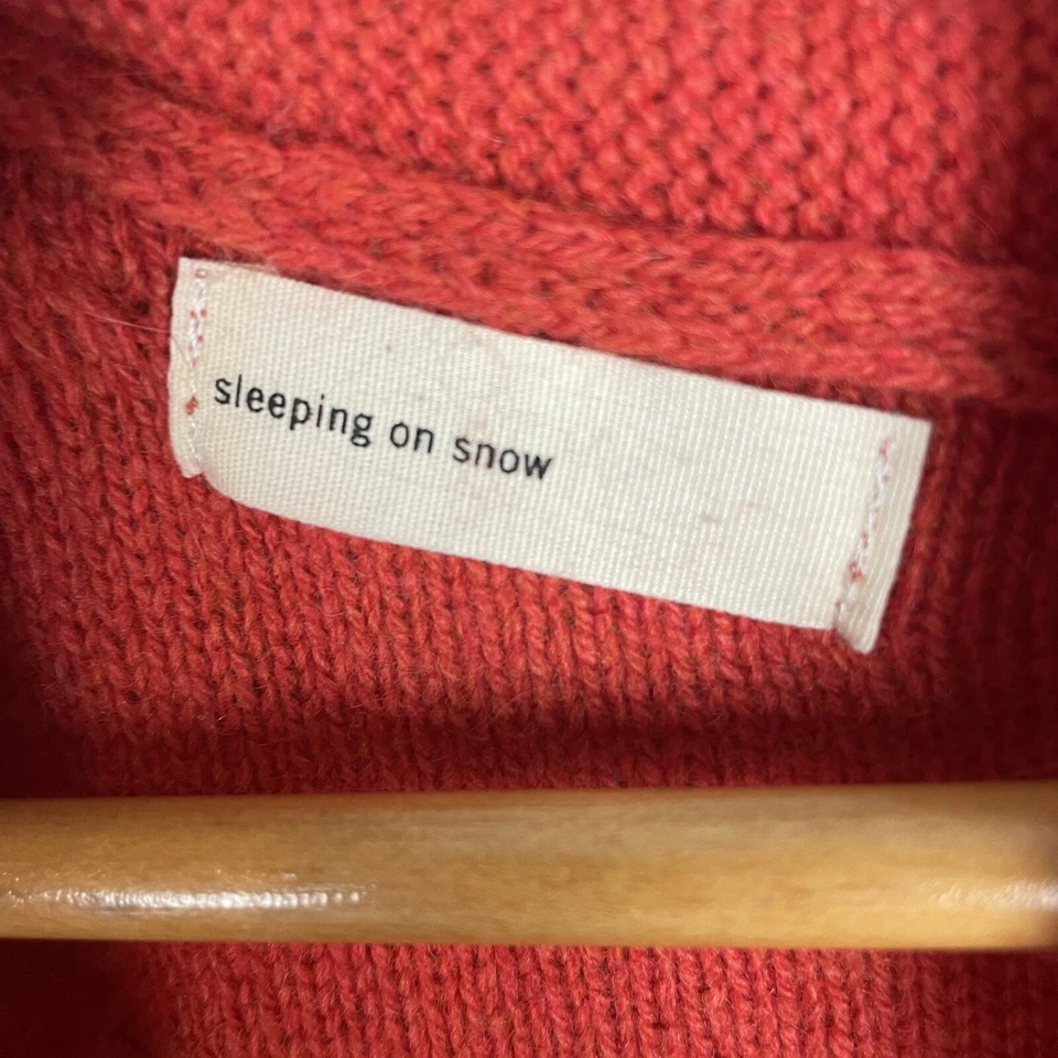 Suéter Anthropologie Sleeping on Snow Naranja Cable Twist Mezcla Lana Cachemira XS Foto 4 de 4