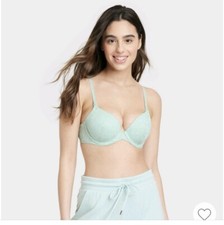 New W Tags Nursing Wirefree Lightly lined Bra Size 32D Lace Mint -Auden