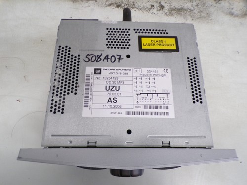 Original Radio Opel Corsa D CD 30 MP3 Autoradio 13254193 ABGELERNT "508A07" - Picture 3 of 5