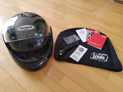 Probiker KX4 Klapphelm, Bluetooth, schwarz metallic Gr. XS = ca. 54 cm