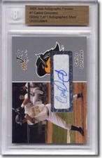 2005 CARLOS GONZALEZ Rookie Autograph Glossy Tiffany Auto RC BGS 1/1
