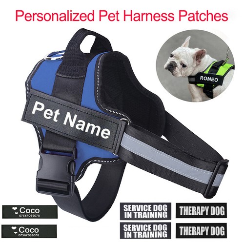 Personalized Name Patches For Dog Harness Dog ID Tag Replacement Badge