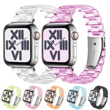 Resin Watch Band Strap Bracelet For Apple Watch Series 9 8 7 6 5 4 3 SE 41/45mm