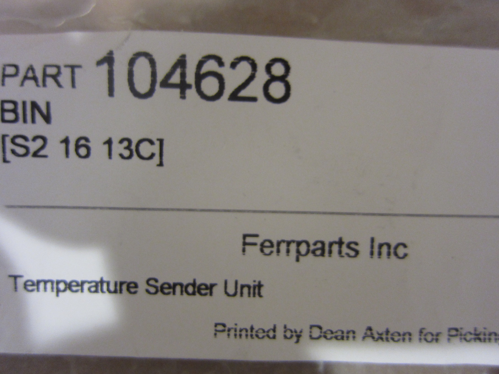 Ferrari 308,328,Testarossa, Many Others - Temperature Sender Unit  - P/N 104628