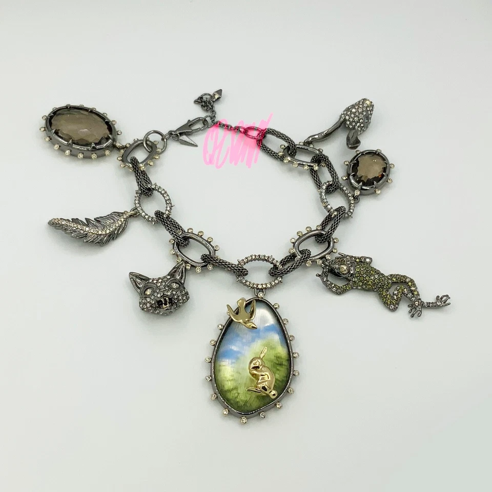 PULSERA ALEXIS BITTAR WOODLAND CREATURES CUARZO LUCITE $695 2+ DESCUENTO Foto 2 de 4