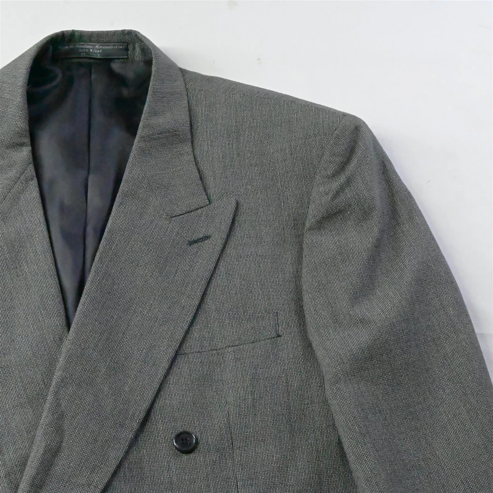 De Colección Cricketeer 46L Gris Doble Pecho Pico Solapa Hombres Traje Chaqueta Abrigo Deportivo Foto 2 de 4