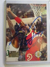 Signed Autographed Kevin Willis Atlanta Hawks 1993-94 Topps Stadium Club High 