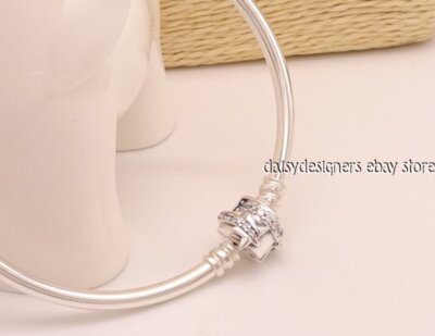 NEW Pandora Shooting Star Silver Bangle Bracelet 582734C01 17