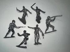 Marx Japanese Soldiers Reissues Four Inch Silver Plastic.