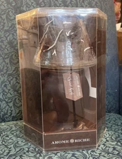 Jar Candle w/ Hand Painted Cardinal Lamp Shade Arome Riche SPICED APPLE Fall