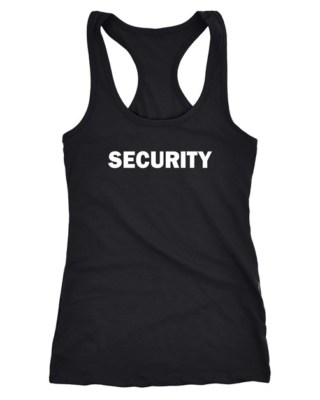Damen Tanktop Security Fasching Karneval Fun-Shirt Racerback Moonworks 