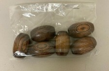 MACRAME CRAFTS 6 WOODEN BEADS DARK WOOD