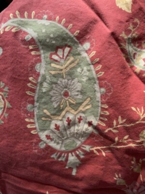 Pottery Barn DUVET COVER  FLORENCE Full Queen Euro Paisley Floral