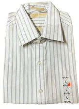 Michael kors Large 36/37 Blue Striped Shirt (New) *Check Description
