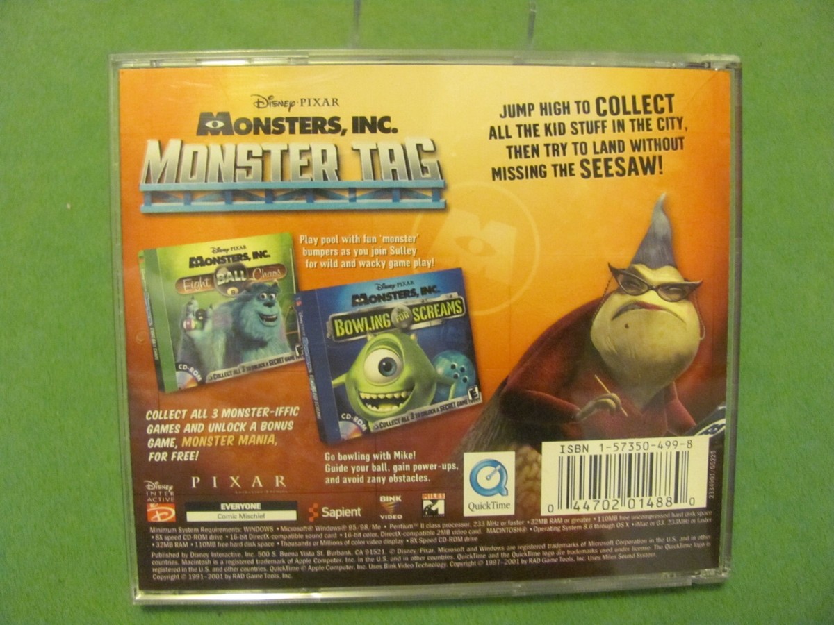 Disney Pixar Monsters Inc-MONSTER TAG PC Game CD-ROM. 44702014880