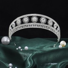 4cm Tall Crystal Large Wedding Queen Princess Tiara Crown 2 Colours For Women