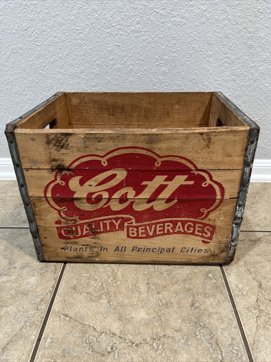 Vintage Cott Beveragesビンテージ ウッドボックス VINTAGE COTT QUALITY BEVERAGES WOODEN ADVERTISING CRATE | eBay