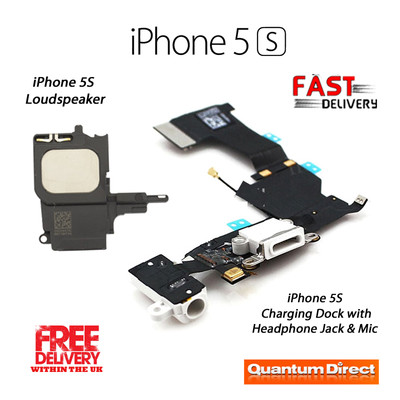 iPhone 5S Ersatz Ladestation/Anschluss Einheit + Lautsprecher - WEISS