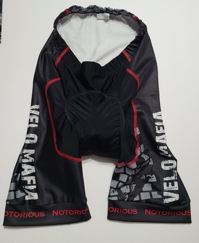 Velo Padded Cycling/Bike Shorts Men's Size 2 Notorious Velo Mafia Pissei - Picture 3 of 5