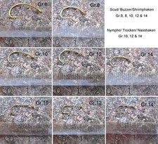 Gilchrist Fliegen. 50 Stück FLIEGENHAKEN. Sorten und Größen zur Auswahl