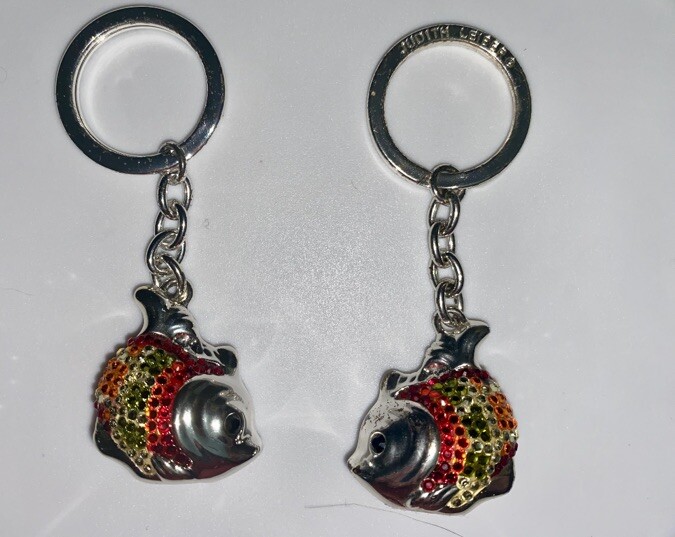 Judith Leiber Koi Fish Vintage Keychain Swarovski Crystals