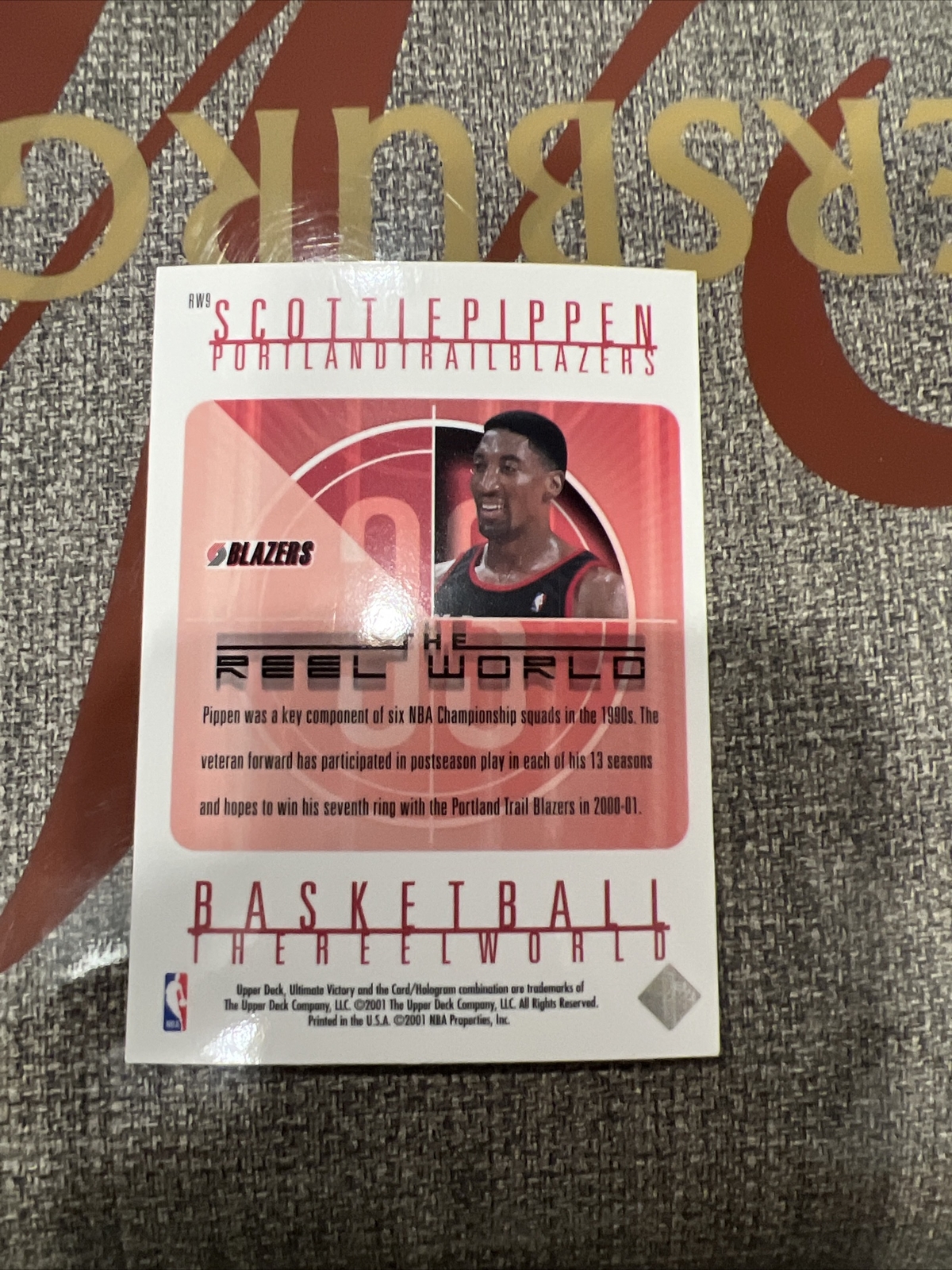2000-01 Upper Deck Ultimate Victory Scottie Pippen #RW9 The Reel World 🔥0603