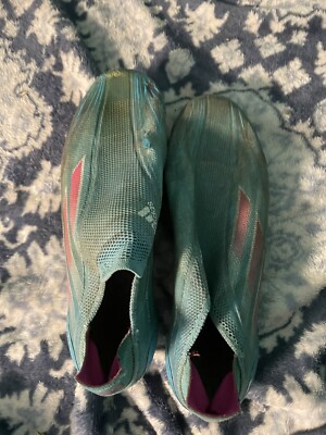 Adidas X Speedflow+ FG GW7435 Blue US 6 Soccer Cleats Boots Laceless Used