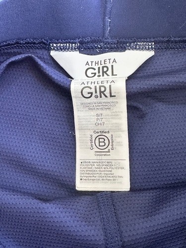 Athleta Girl Pleated Skort Sz SMALL /7 Navy Blue Active - Picture 9 of 11