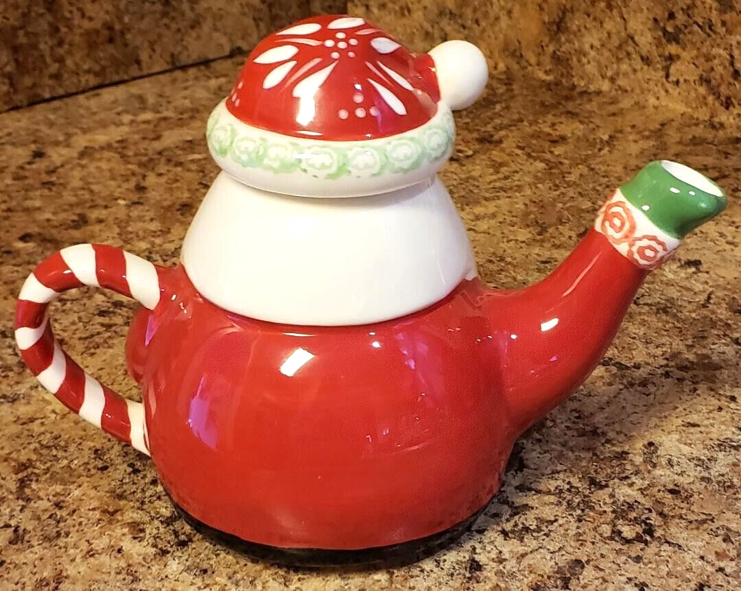 Temptations Christmas Holiday Saint Nick Santa Claus Cardinal Teapot