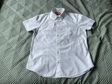 VINTAGE MENS FAKE LONDON MAINLINE ‘KNITTED MERKINS’ WHITE SHIRT SZ L GENIUS