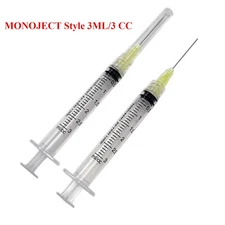 Probevac 3cc Syringe with 27ga Closed End Irrigation Needle Tips (Yellow) 10-100