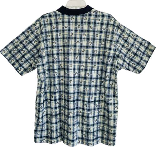 Savile Row Men's Short Sleeve Multicolor Geometrical Print Golf Shirt Size XL - Picture 3 of 6