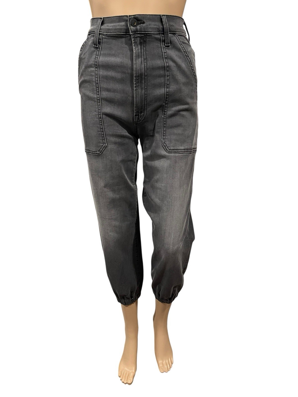 MOTHER The Wrapper Patch Springy Ankle Jeans in D… - image 1