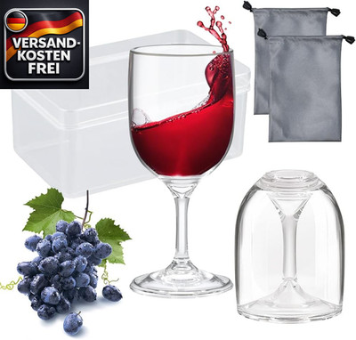 Zerlegbare Kunststoff Weingläser 200 ml für Camping Picknick Reisen