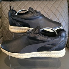 Puma Disc Blaze Black Slip-On Trainers UK10 Lace-Free System Retro Shoes (D)