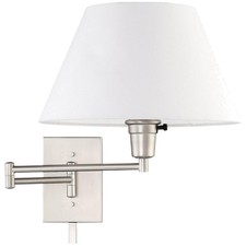 Modern Swing Arm Wall Sconce - Brushed Nickel Finish