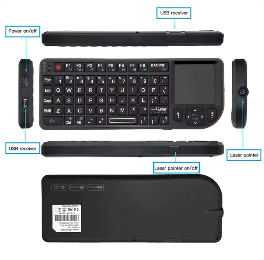 Genuine  2.4G Wireless Mini Keyboard + Touchpad for PC Android TV Box Smart TV - Image 3 of 4