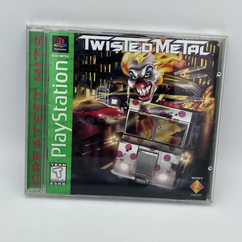 Sony PlayStation 1, 1995 Twisted Metal 1 ps1 Game Green Label CIB w/Manual CIB