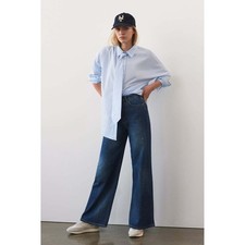 Pilcro Anthropologie The Annie High Rise Wide Leg Jeans Womens Size 30 Organic