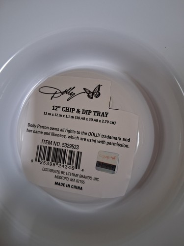 Neu Dolly Parton 12" Chip und Dip Schale-Blumen-Partys-Küche-Essen-Snacks - Bild 4 von 4