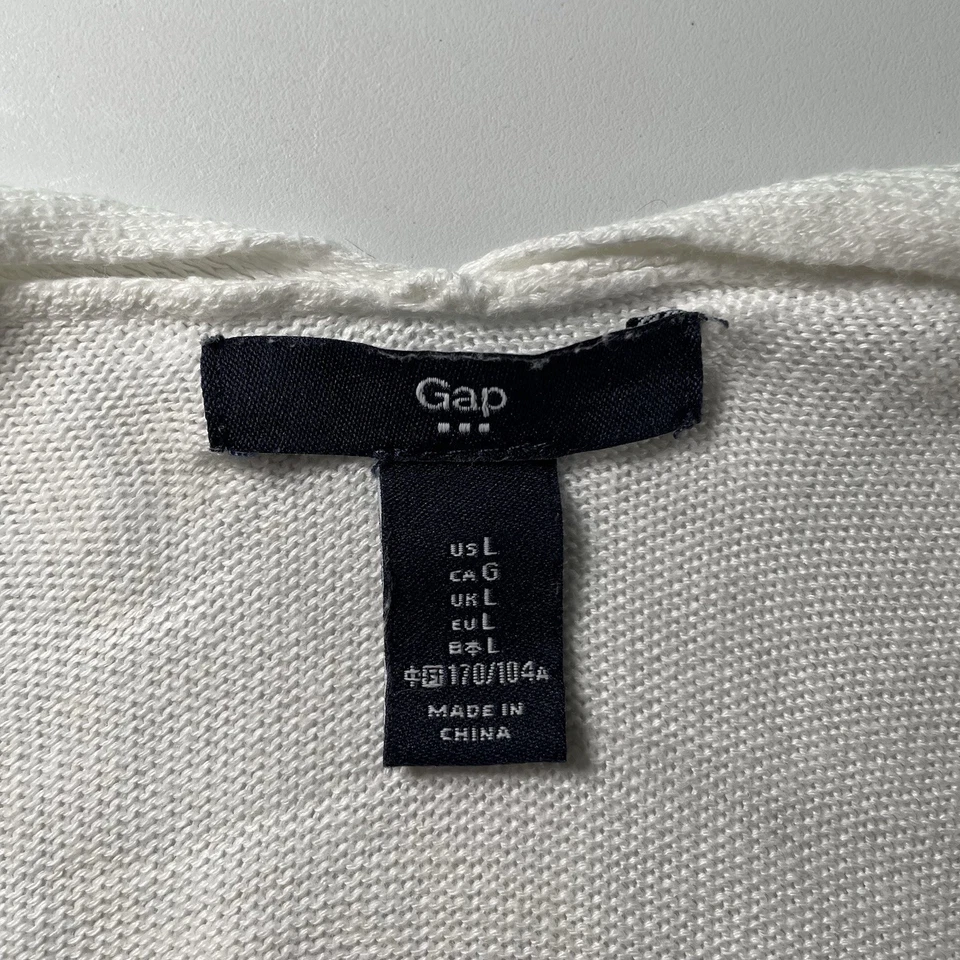 Cárdigan plumero suéter blanco grande Gap para mujer Foto 3 de 4