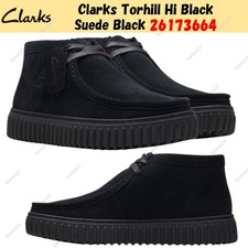Clarks Torhill Hi Black Suede Black 26173664 UK 4-13