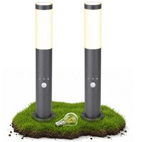 2X Wegeleuchte BOSEA-B Mit Bewegungsmelder IP44 Led E27 Warmweiß 4W Gartenlampe