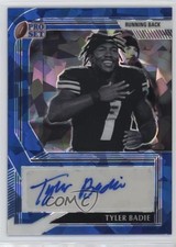 2022 Leaf Pro Set Metal Black & White Blue Crystals 12/25 Tyler Badie Auto 04tw