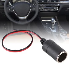 DC 12V/24V Car Cigarette Lighter Charger Cable Power Female Socket Plug Adapter